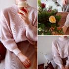 Drop-shoulder Patterned Sweater