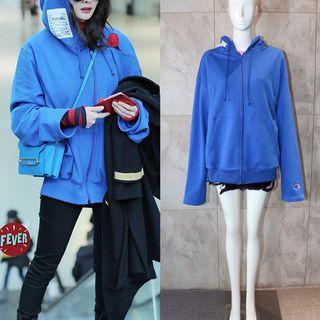 Hooded Loose-fit Zip Jacket