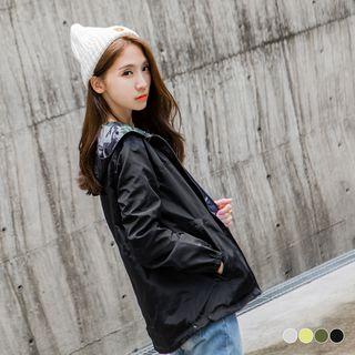 Camo Lined Windbreaker Jacket