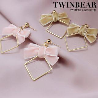 Velvet Bow Drop Earring