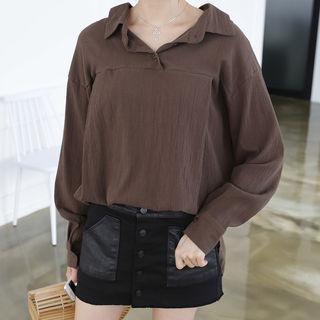 Two-way Textured Blouse