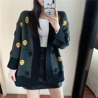 Smile Face Jacquard Cardigan