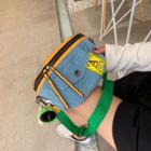 Contrast Trim Denim Sling Bag