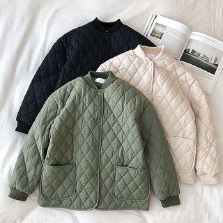 Double-pocket Plain Long-sleeve Coat