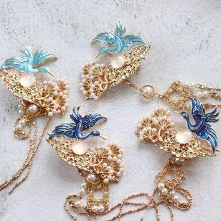 Retro Phoenix Fringed Hair Clip