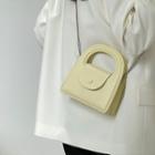 Faux Leather Plain Mini Handbag