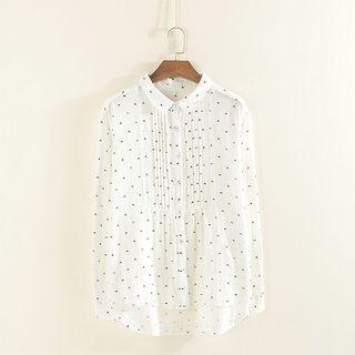 Triangle Print Long-sleeve Shirt White - One Size