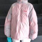 Two-tone Stand-collar Padded Jacket