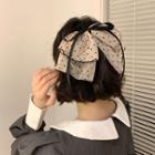 Dotted Bow Hair Clip 1 Pc - Almond - One Size