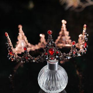 Rhinestone Wedding Tiara Black - One Size