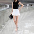 Button-front Skort