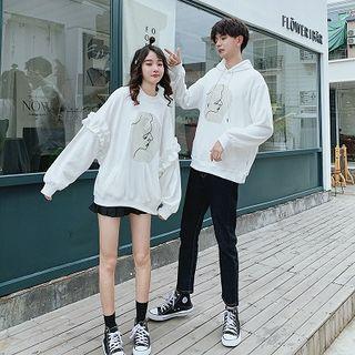 Couple Matching Face-print Hoodie