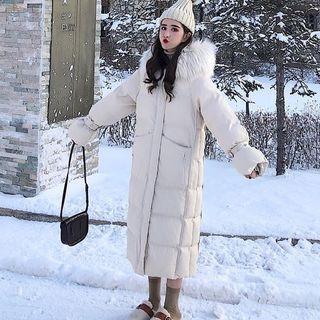 Hooded Padded Coat White - One Size