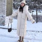 Hooded Padded Coat White - One Size