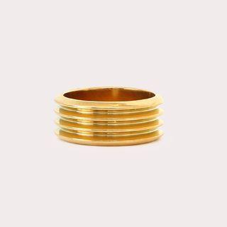 Plain Bold Ring Gold - One Size