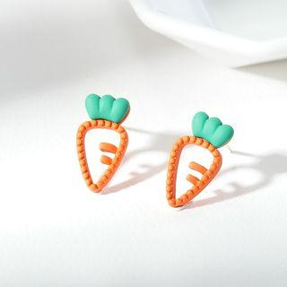 Carrot Stud Earring Stud Earring - 1 Pair - Carrot - Orange - One Size