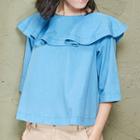 Ruffled Loose-fit Blouse
