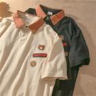 Elbow-sleeve Bear Polo Shirt