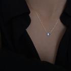 Drop Sterling Silver Necklace Blue & Silver - One Size