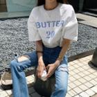 Butter Letter Crop Sweatshirt