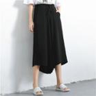 Drawcord Wide-leg Cropped Pants