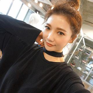 Strappy-neck Drop-shoulder Top