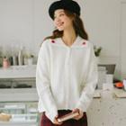 Heart Cardigan White - One Size