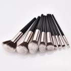 Set Of 9: Makeup Brush T-09-017 - Black - One Size