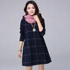 Long-sleeve Check Tunic