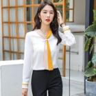 Tie-neck Blouse / Straight-cut Pants / Pencil Skirt