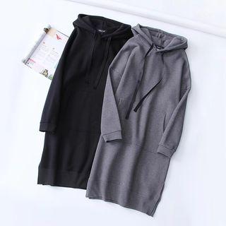 Long-sleeved Loose-fit Hooded Dress