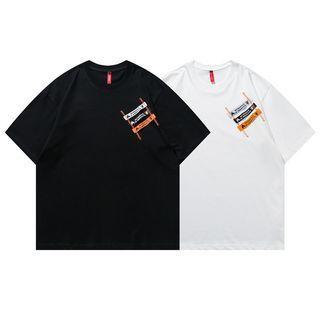 Elbow-sleeve Label T-shirt