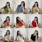 Colored V-neck Plain Top