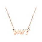 Fashion Trend Plated Rose Gold English Alphabet Mrs 316l Stainless Steel Necklace Rose Gold - One Size