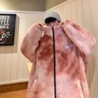 Tie-dyed Fleece Zip-up Jacket