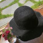 Woven Sun Hat Black - One Size