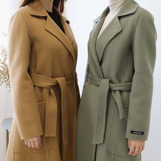 Handmade Pocket-side Long Robe Coat