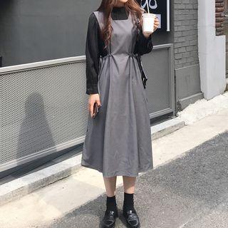 Puff-sleeve Top / Midi Jumper Dress