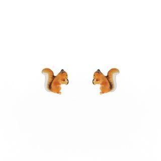 Squirrel Glaze Alloy Earring 1 Pair - Gold - One Size