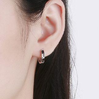 Heartbeat Sterling Silver Hoop Earring / Set