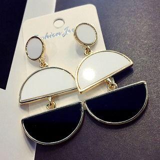 Color-block Drop Earrings