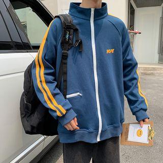 Contrast-lining Zip Jacket