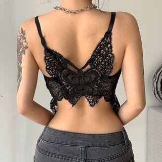 Lace Camisole Top Black - M