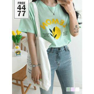 Lemon Illustration-printed T-shirt