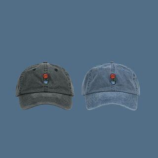 Flower-embroidery Baseball Cap