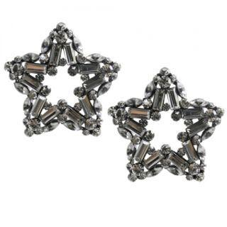 Rhinestone Star Earrings One Size