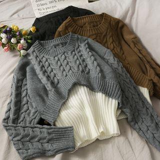 Details Mock Two-piece Sweater