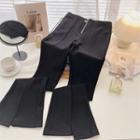 Zipper High-waist Pants
