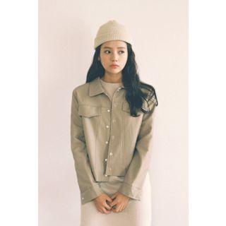 Faux-leather Trucker Jacket