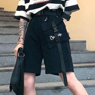Lettering Shorts Black - One Size